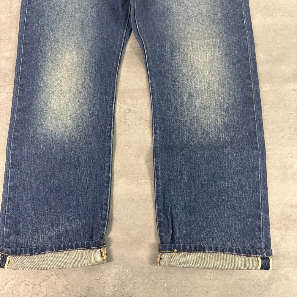 Levi's Jeans 32x30 501 90s Blue Selvedge Denim Straight Leg Dark Wash Big E $138